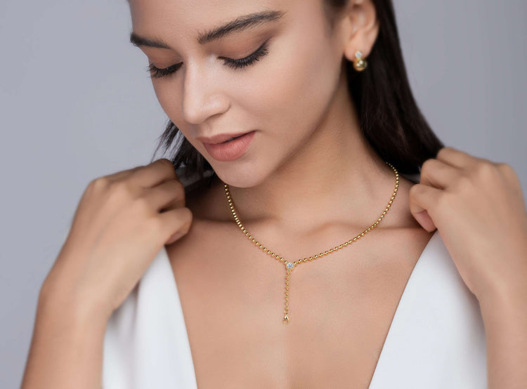 0.5 Carat Moissanite Necklace Pendant for Women – S925 Sterling Silver Gold Plated Diamond-Look Jewelry, Luxury Fashion Necklace Gift