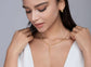 0.5 Carat Moissanite Necklace Pendant for Women – S925 Sterling Silver Gold Plated Diamond-Look Jewelry, Luxury Fashion Necklace Gift
