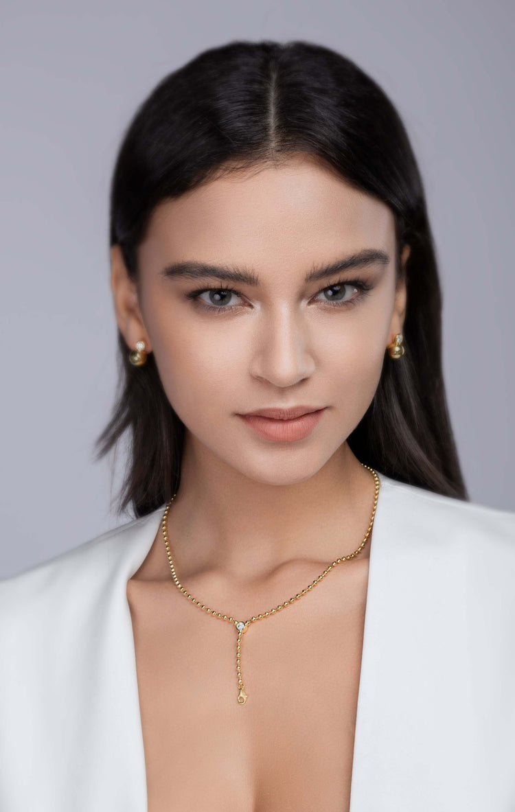 0.5 Carat Moissanite Necklace Pendant for Women – S925 Sterling Silver Gold Plated Diamond-Look Jewelry, Luxury Fashion Necklace Gift.