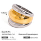 Jeding ColorBlock Ring Titanium Steel Jewelry