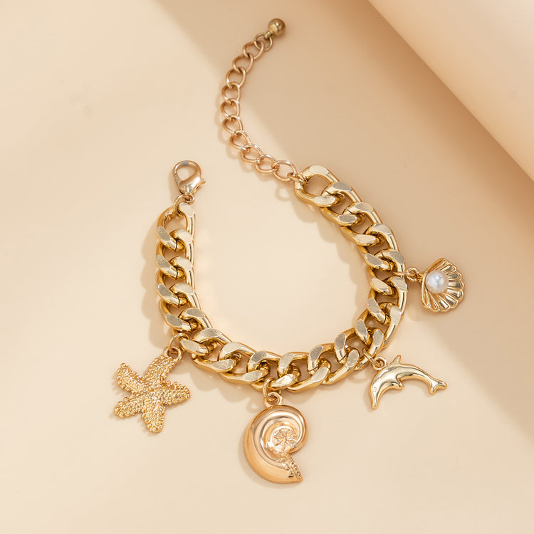 gold charm jewelry set