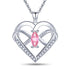 nfinity Butterfly Heart Necklace for Women – 14K White Gold Plated Pendant with 5A Cubic Zirconia, Elegant Love Jewelry Gift for Her