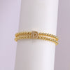 Copper-plated 18k Gold Zircon Bead Bracelet