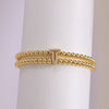 Copper-plated 18k Gold Zircon Bead Bracelet