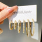 European And American Fashion Shiny C-shaped Earrings