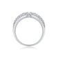 Moissanite wedding ring set in S925 silver, featuring top-quality moissanite stones elegantly set for a stunning look.