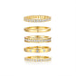 Golden Stars moissanite ring set featuring S925 sterling silver and gold-plated design for luxurious elegance.