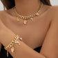 gold charm jewelry set