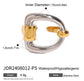 Jeding ColorBlock Ring Titanium Steel Jewelry