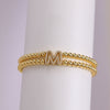 Copper-plated 18k Gold Zircon Bead Bracelet