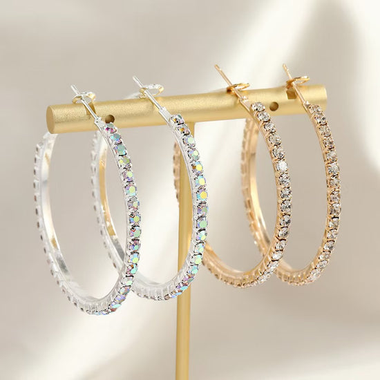 European And American Fashion Shiny C-shaped Earrings