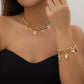 gold charm jewelry set