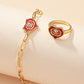 rose flower jewelry set