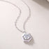 1 carat moissanite pendant necklace crafted in S925 sterling silver, featuring a hexagonal design and sparkling stone.
