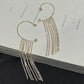 luxury drop tassel earrings featuring sparkling rhinestones and a modern design