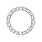 Moissanite wedding ring set featuring a stunning egg-shaped design in S925 silver with platinum plating.