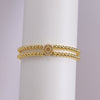 Copper-plated 18k Gold Zircon Bead Bracelet