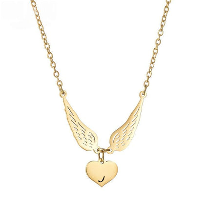 Wing Heart Pendant Necklace