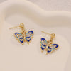 Dripping Oil Butterfly Studs Sweet