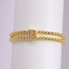 Copper-plated 18k Gold Zircon Bead Bracelet