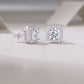 1Heart Rose Luxury Fashion Diamond Earrings stud set featuring moissanite diamond stud earrings with S925 silver ornaments.