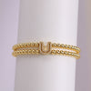 Copper-plated 18k Gold Zircon Bead Bracelet