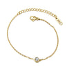 Minimal 18K Gold Single-Stone Bracelet
