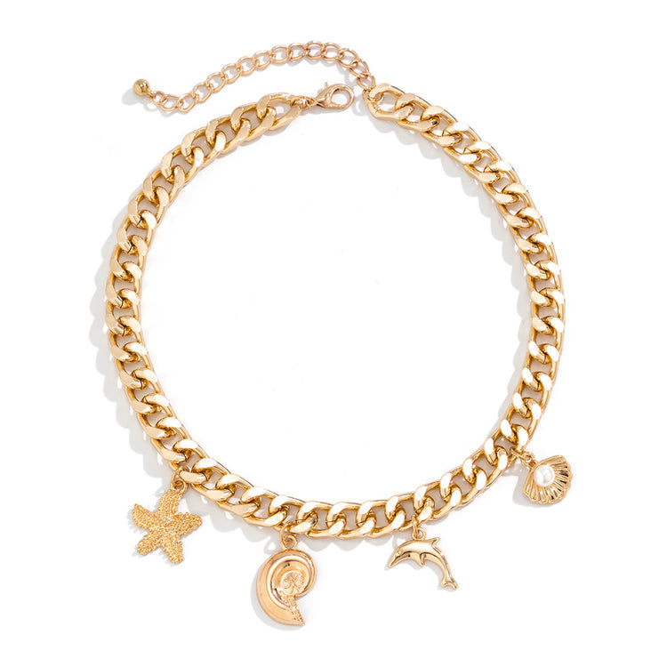 gold charm jewelry set