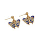 Dripping Oil Butterfly Studs Sweet