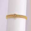 Copper-plated 18k Gold Zircon Bead Bracelet