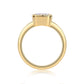 Luxury Moissanite Ring Set featuring a stunning octagonal cut stone in a gold plated S925 sterling silver setting.