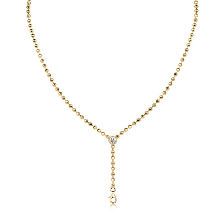 0.5 carat moissanite necklace for women, gold plated pendant necklace with sparkling detail.