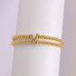 Copper-plated 18k Gold Zircon Bead Bracelet