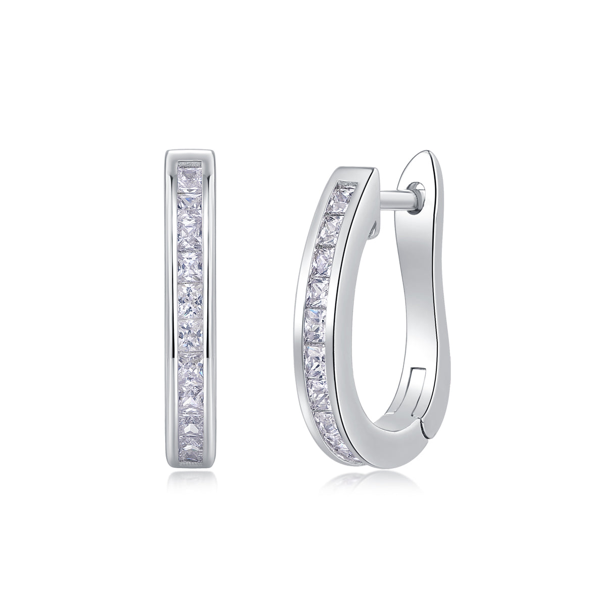 heart moissanite earrings