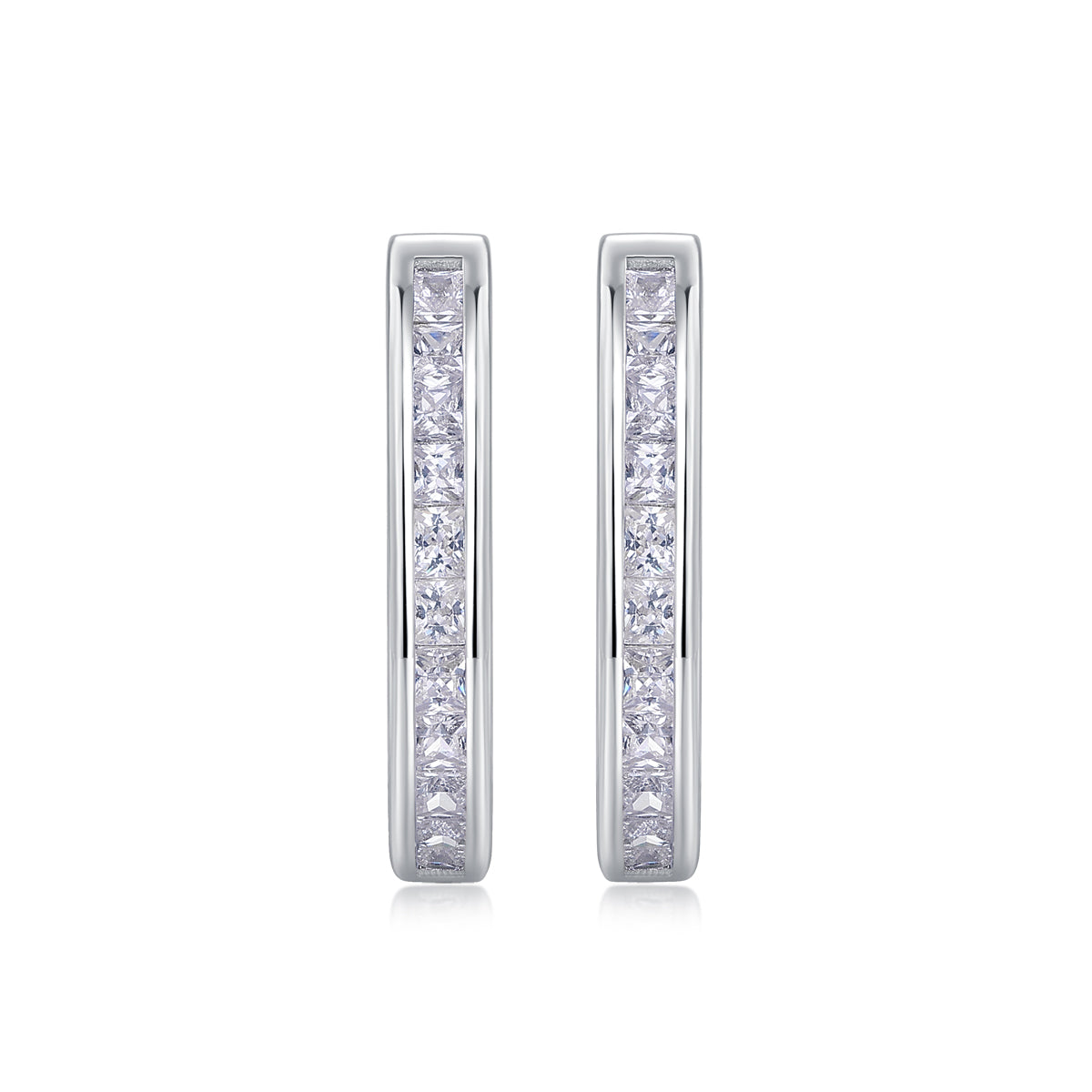 heart moissanite earrings