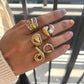 Jeding ColorBlock Ring Titanium Steel Jewelry