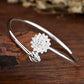 Snow Lotus Silver Bracelet