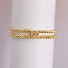 Copper-plated 18k Gold Zircon Bead Bracelet