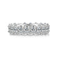 Luo Shen moissanite wedding ring set featuring an elegant design with egg-shaped moissanite stones in S925 silver.