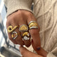 Jeding ColorBlock Ring Titanium Steel Jewelry