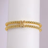 Copper-plated 18k Gold Zircon Bead Bracelet