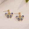 Dripping Oil Butterfly Studs Sweet