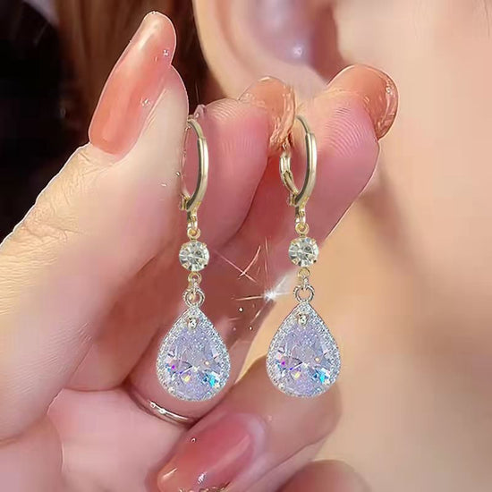 Luxe Diamond Teardrop Earrings