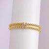 Copper-plated 18k Gold Zircon Bead Bracelet