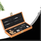 Diamond Identification Tool Set in a wooden case featuring tools for gemstone inspection and jewelry examination.
