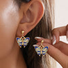 Dripping Oil Butterfly Studs Sweet