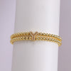 Copper-plated 18k Gold Zircon Bead Bracelet