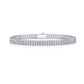 Luxury morganite diamond bracelet set with sparkling stones, showcasing a shimmering platinum-plated design.