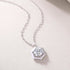 Geometric Luxe™ 1 Carat Moissanite Pendant Necklace – S925 Sterling Silver on a delicate chain.