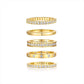 Golden Stars Moissanite Ring Set – S925 Sterling Silver Gold-Plated Jewelry featuring elegant gold rings.